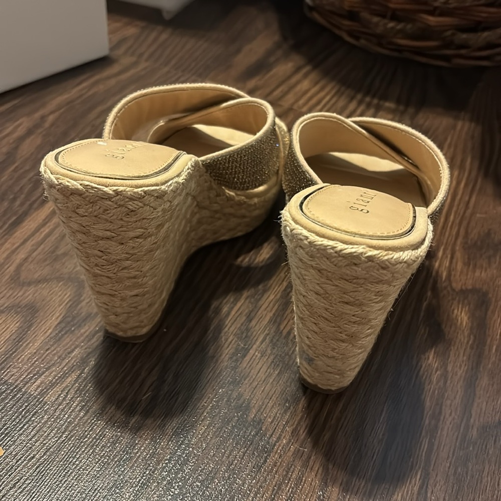 Shimmery slip on sandal. - Picture 3 of 4